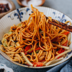 An easy peanut noodles recipe that creates a balanced nutty sauce that is full of umami. Whether you're making it for a weeknight dinner or a potluck crowd-pleaser, peanut noodles are sure to impress. {Vegetarian, Gluten-Free Adaptable}