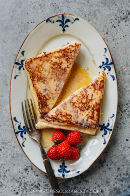 Hong Kong French toast with runny custard filling