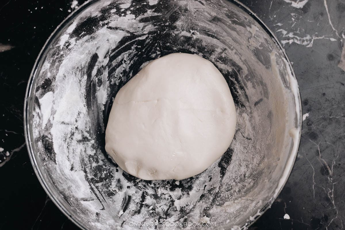 The formed dough before resting