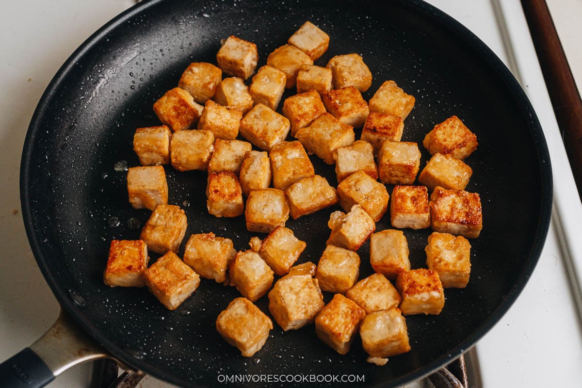 Browning tofu