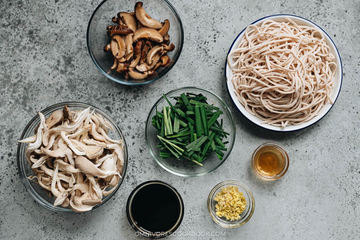 Ingredients for making longevity noodles