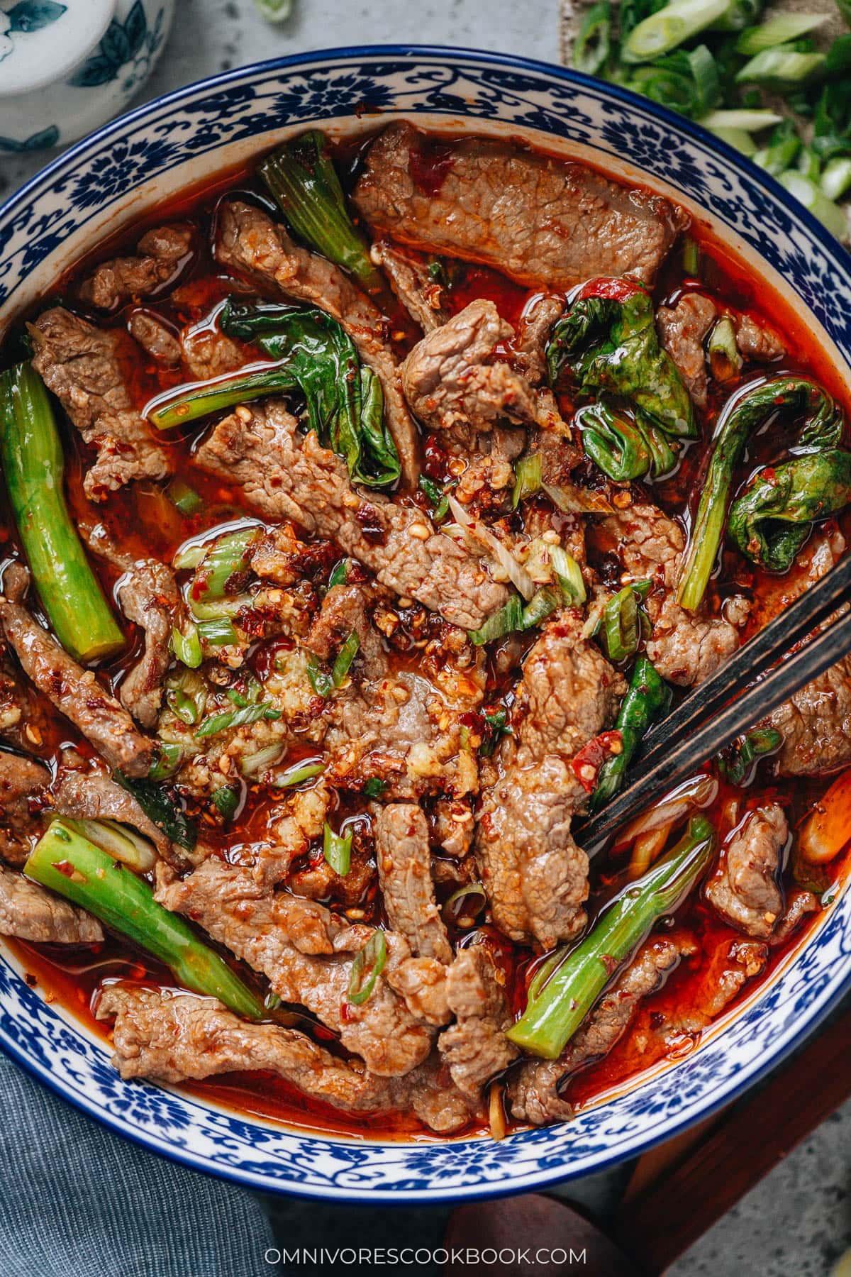 Homemade Sichuan boiled beef