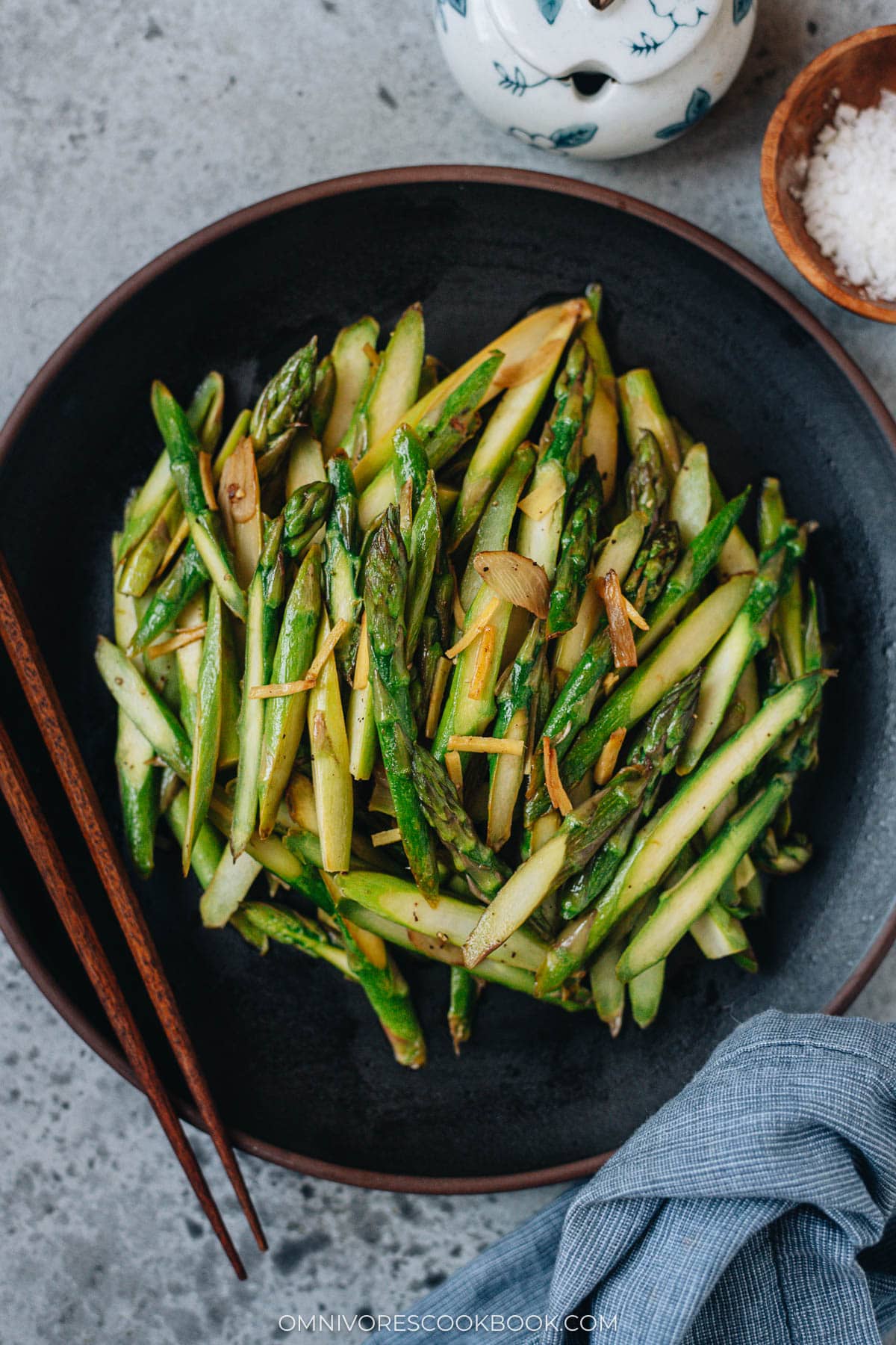 Chinese-style asparagus stir fry