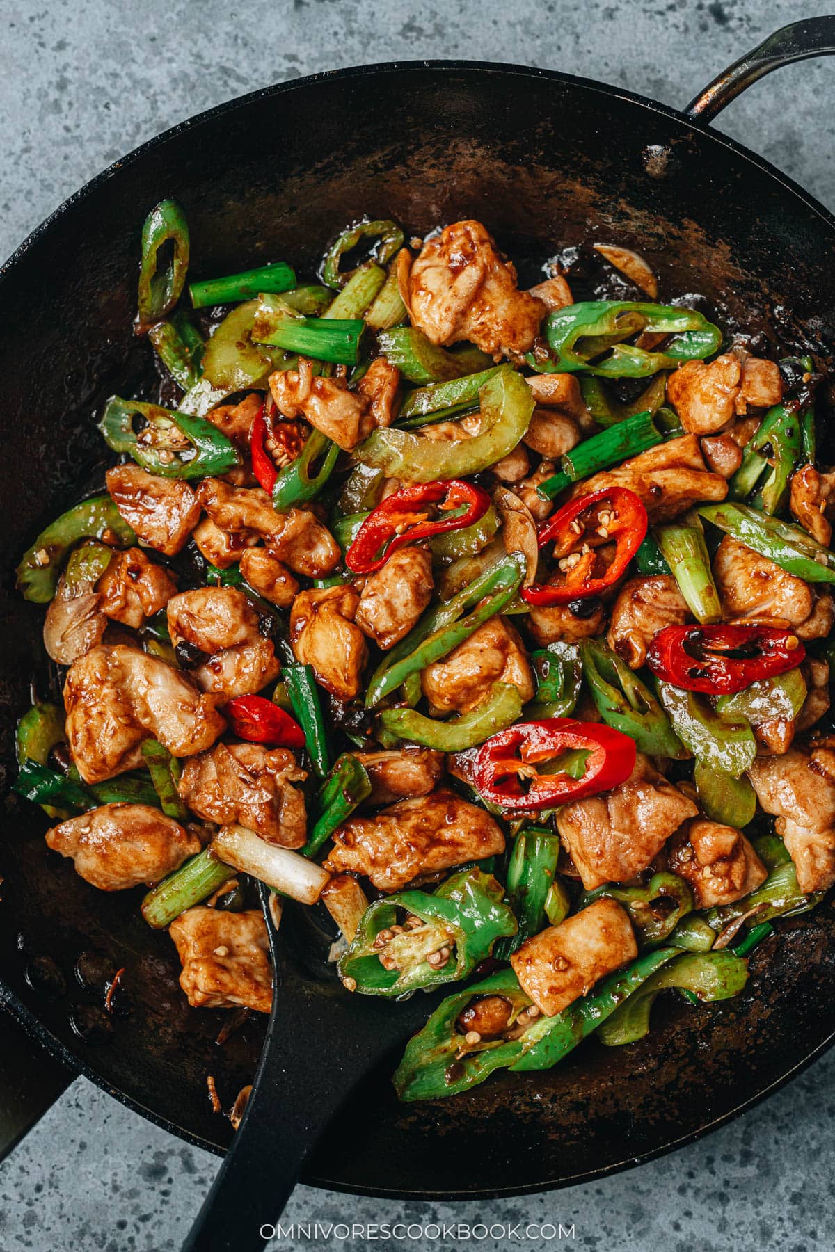 Authentic Hunan chicken in a pan