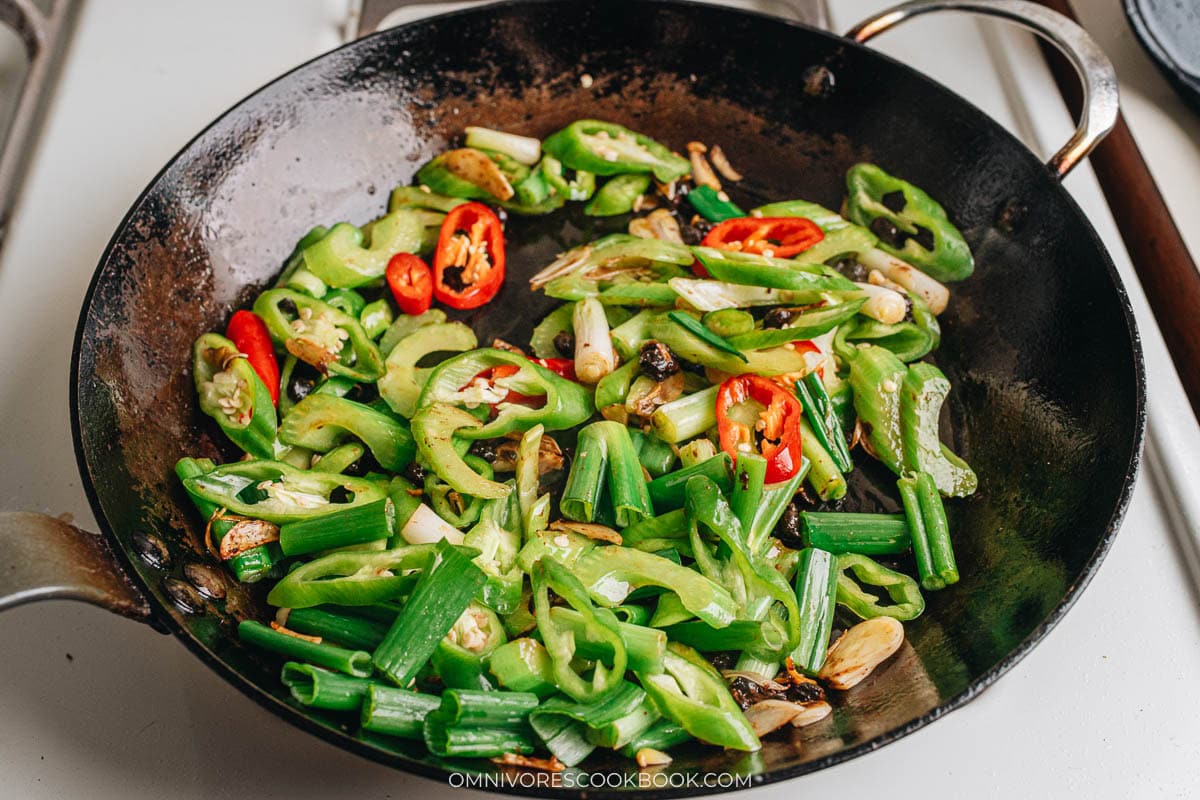 Cook the vegetables