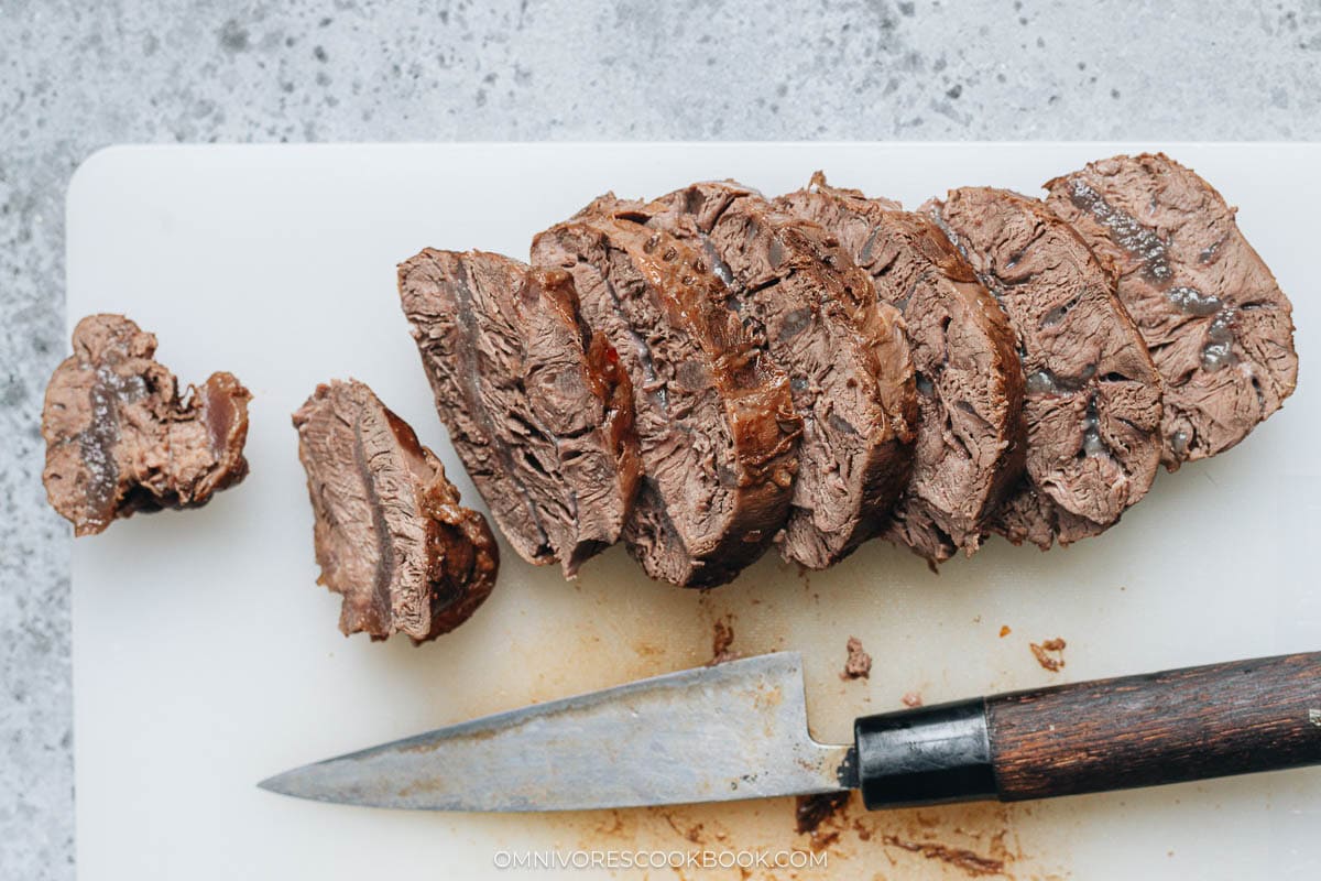 Sliced braised beef shank