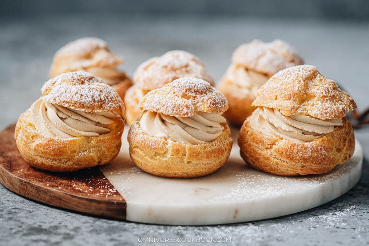 Choux Pastry with Milk Tea Cream Choux Pastry with Milk Tea Cream