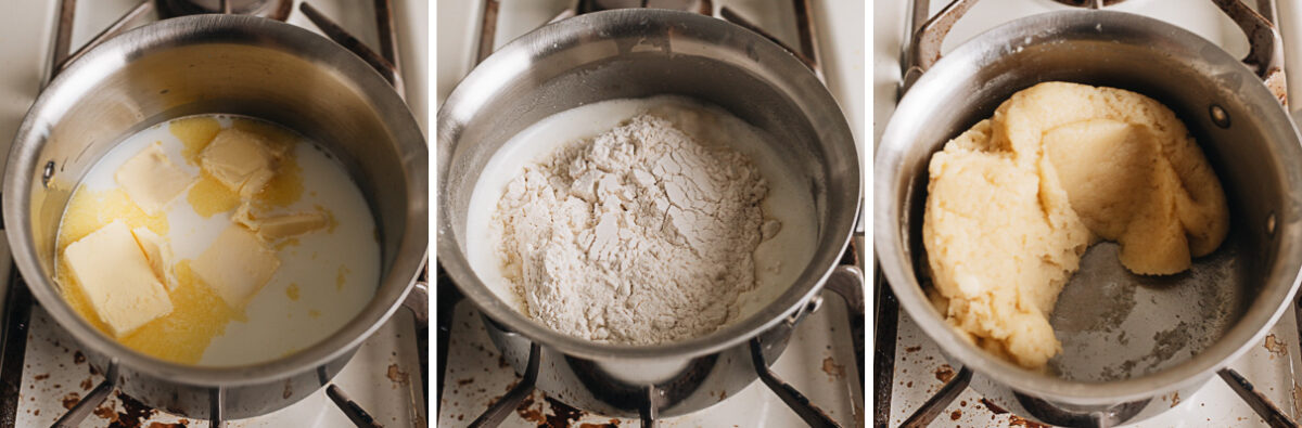 Prepare choux pastry dough