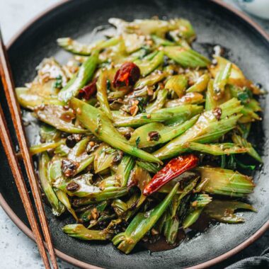 Homemade celery stir fry