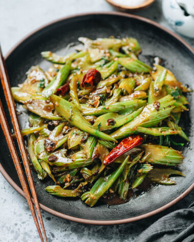 Homemade celery stir fry