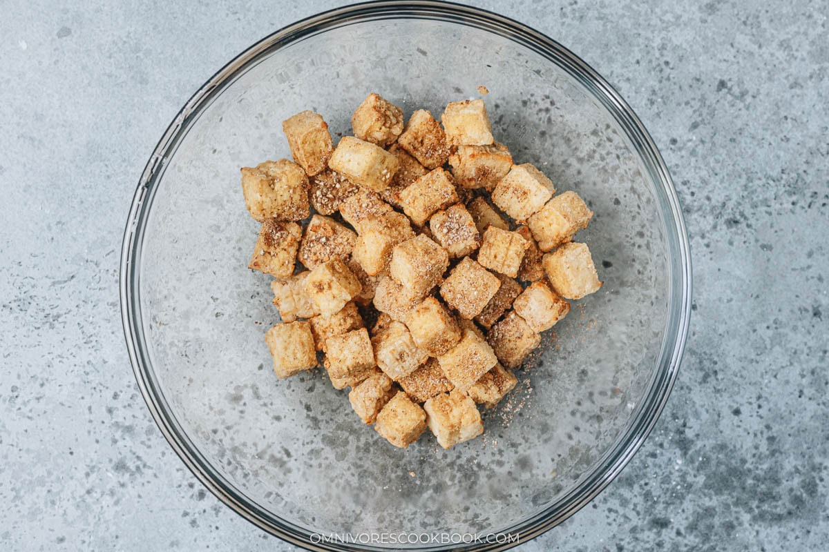 Tossing with spice mix