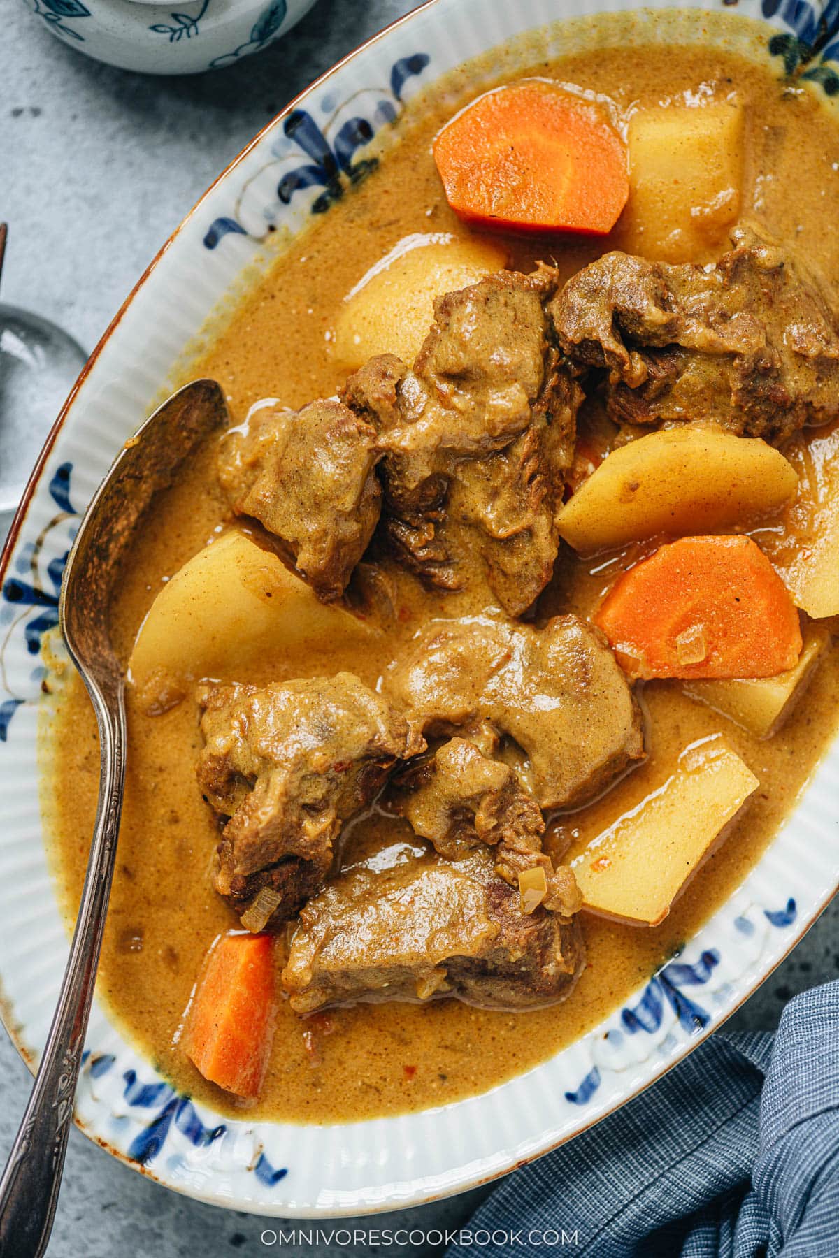 Hong Kong beef curry close up