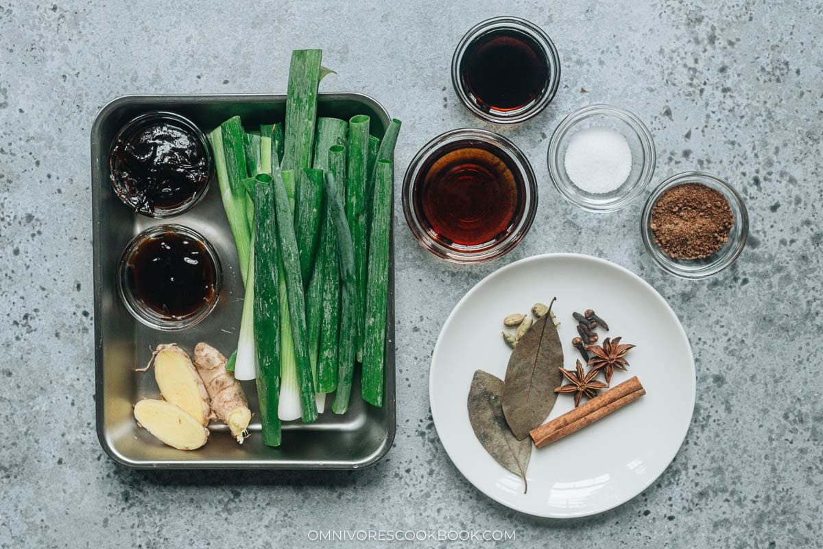 Ingredients for braising