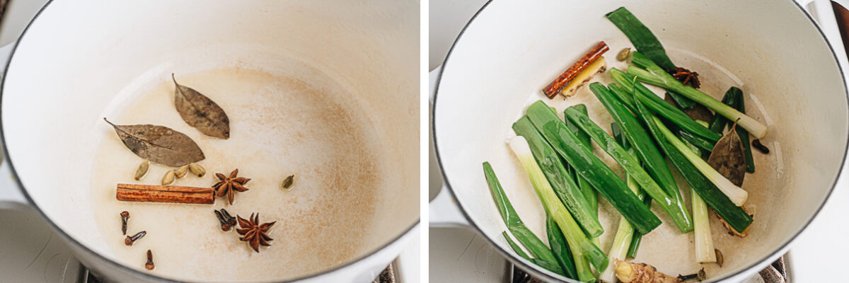 Saute the aromatics