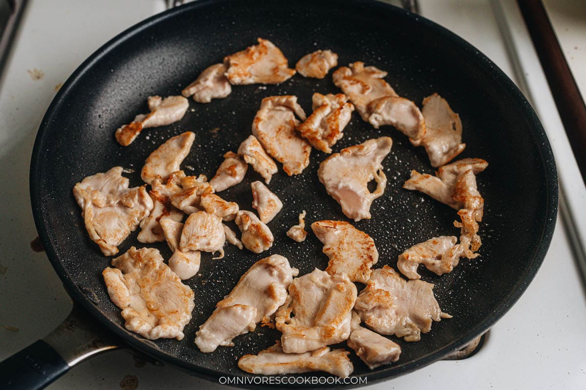 Searing chicken