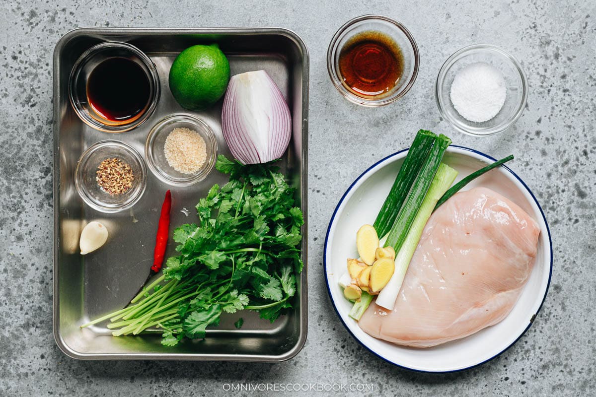 Ingredients for making lime chicken