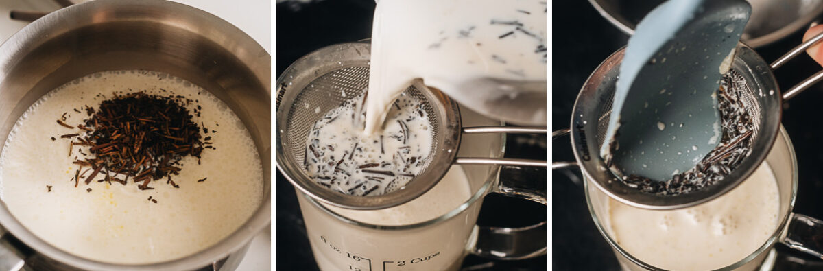 How to infuse hojicha to the purin base