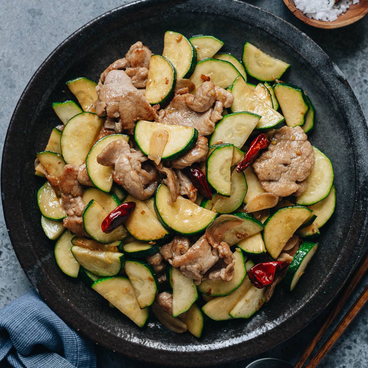 Zucchini and Pork Stir Fry