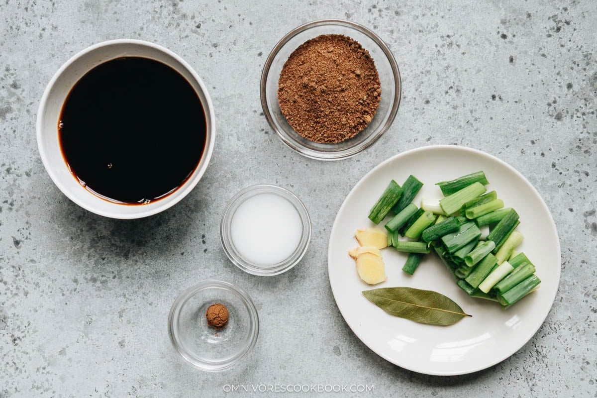 Ingredients for seasoned sweet soy sauce