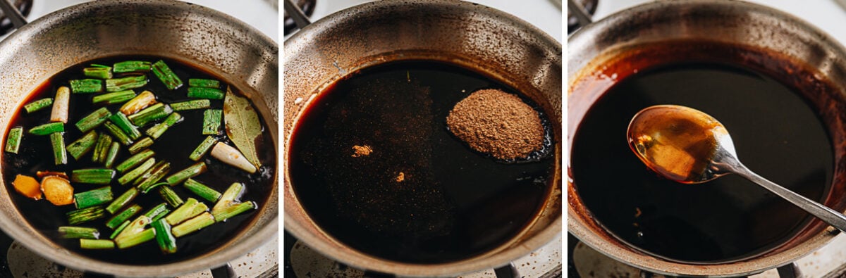 Make seasoned sweet soy sauce