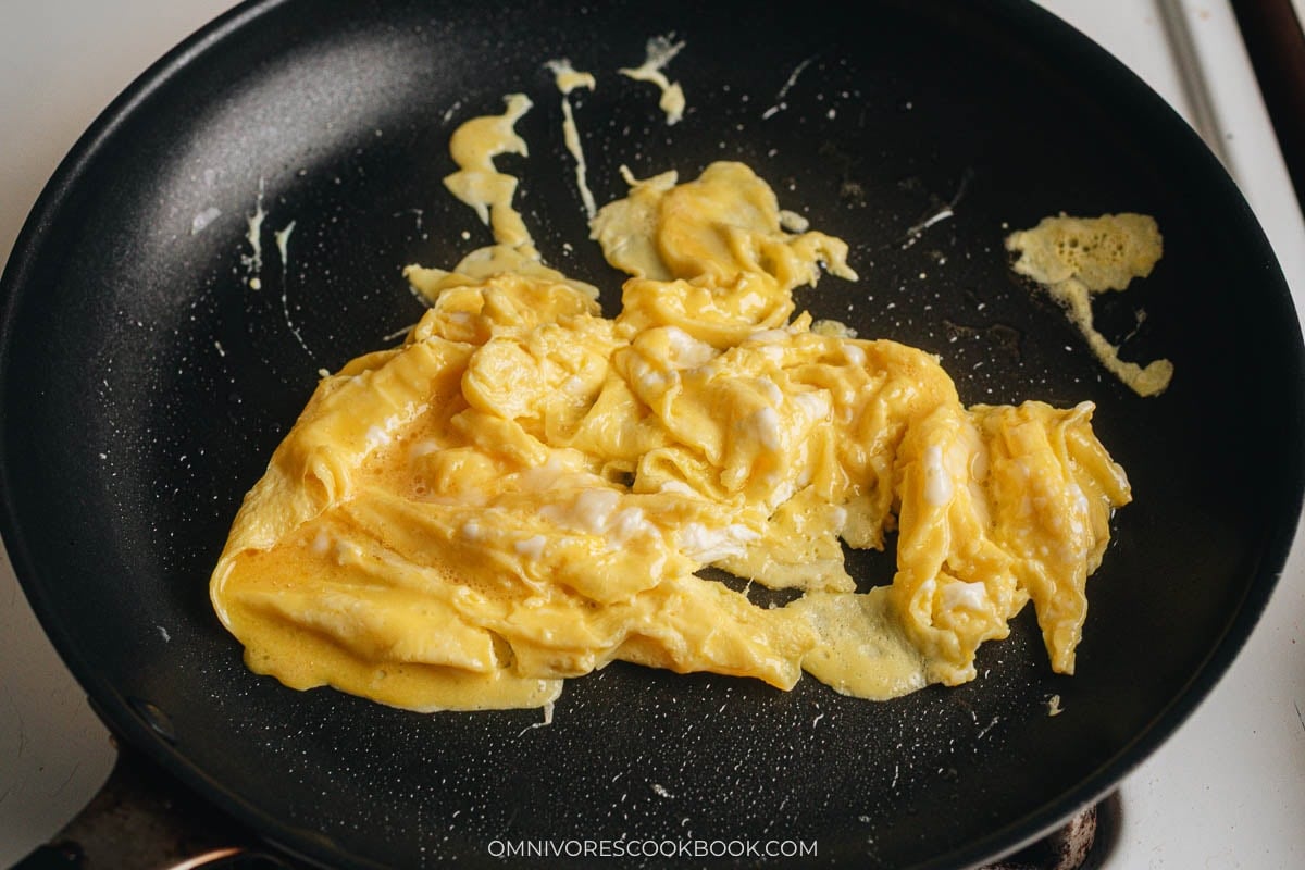 Scramble the eggs