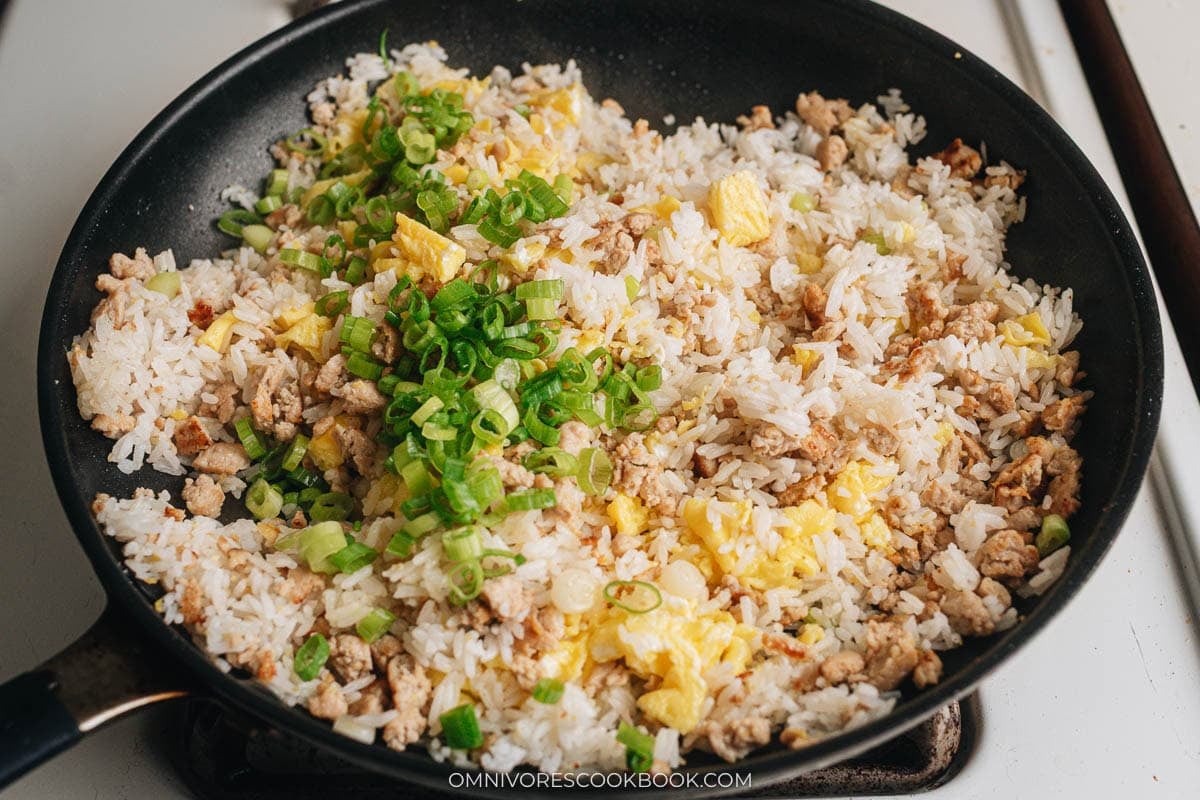 Finish up with scallion greens
