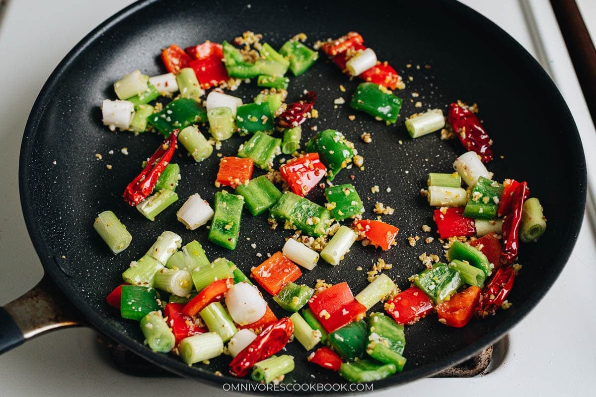Cook the vegetables