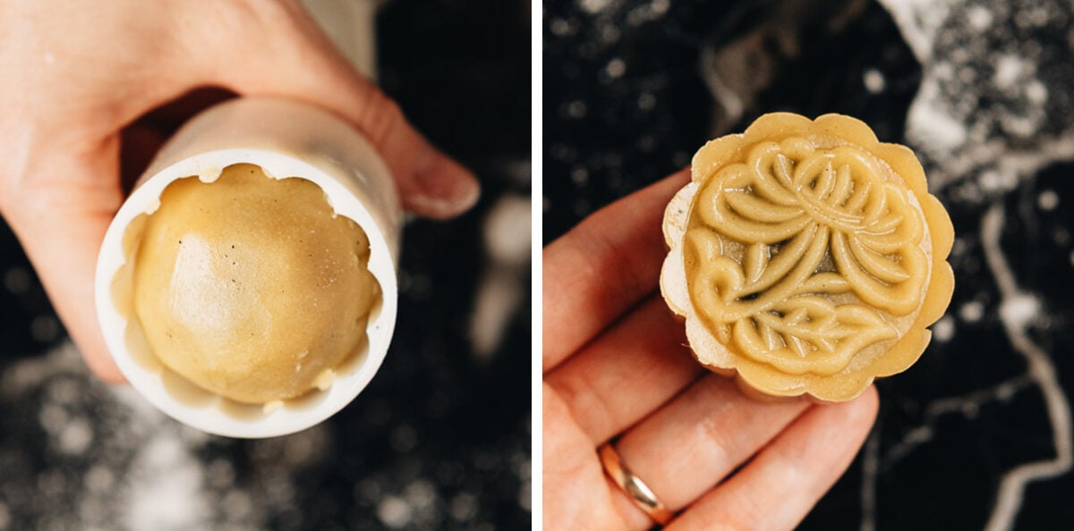 How to shape traditional mooncake