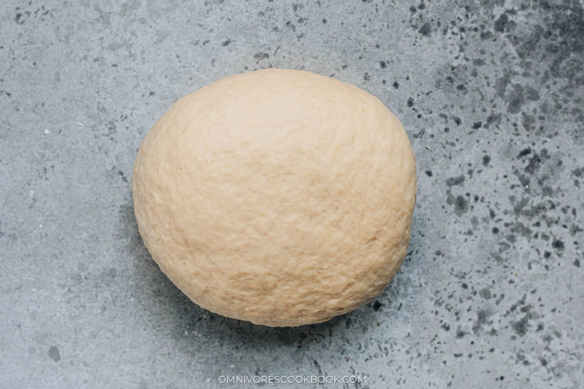 The dough texture after 1st kneading