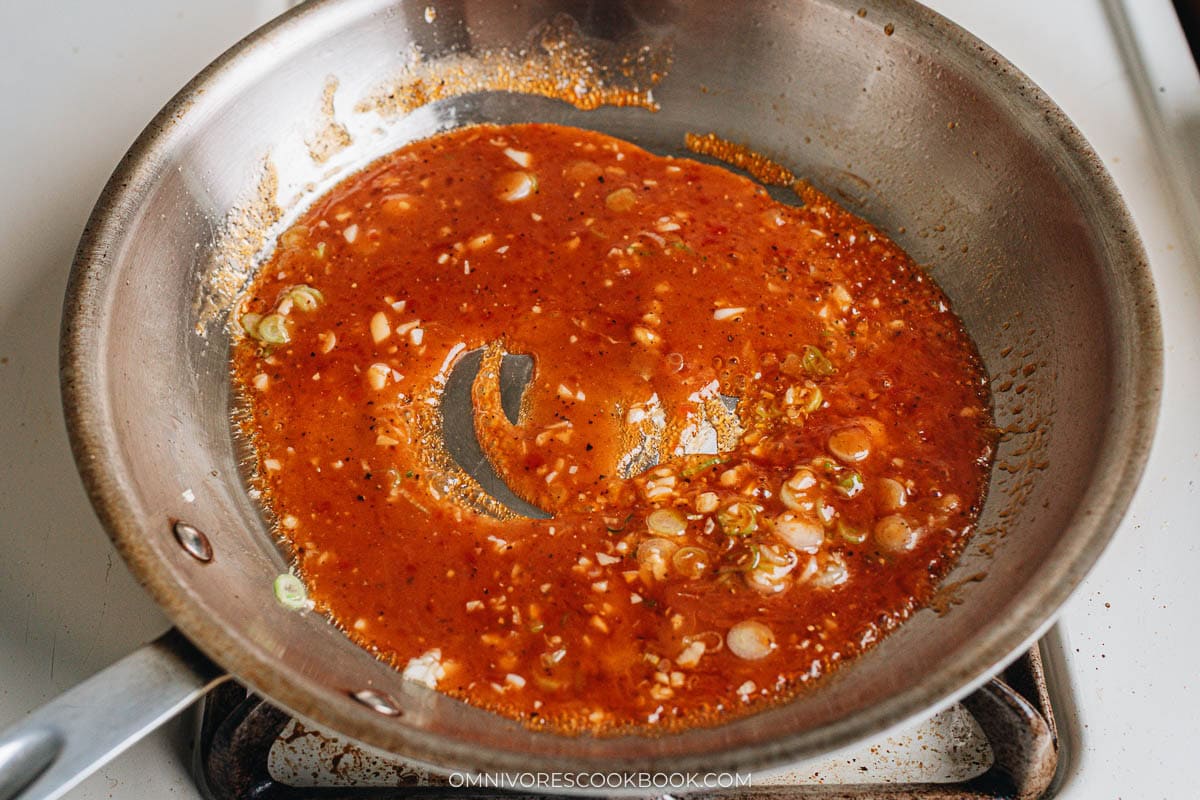 Cook the sauce