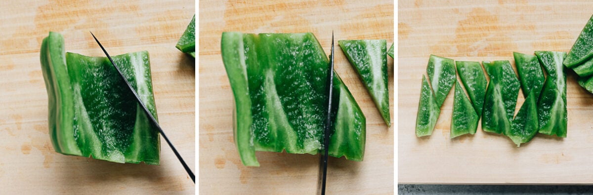 How to slice bell pepper for stir fry