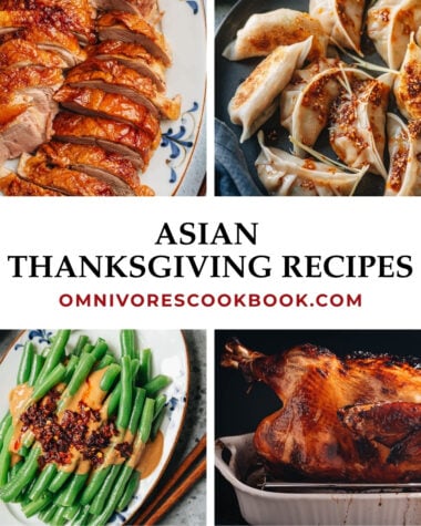 Asian Thanksgiving Recipes collage
