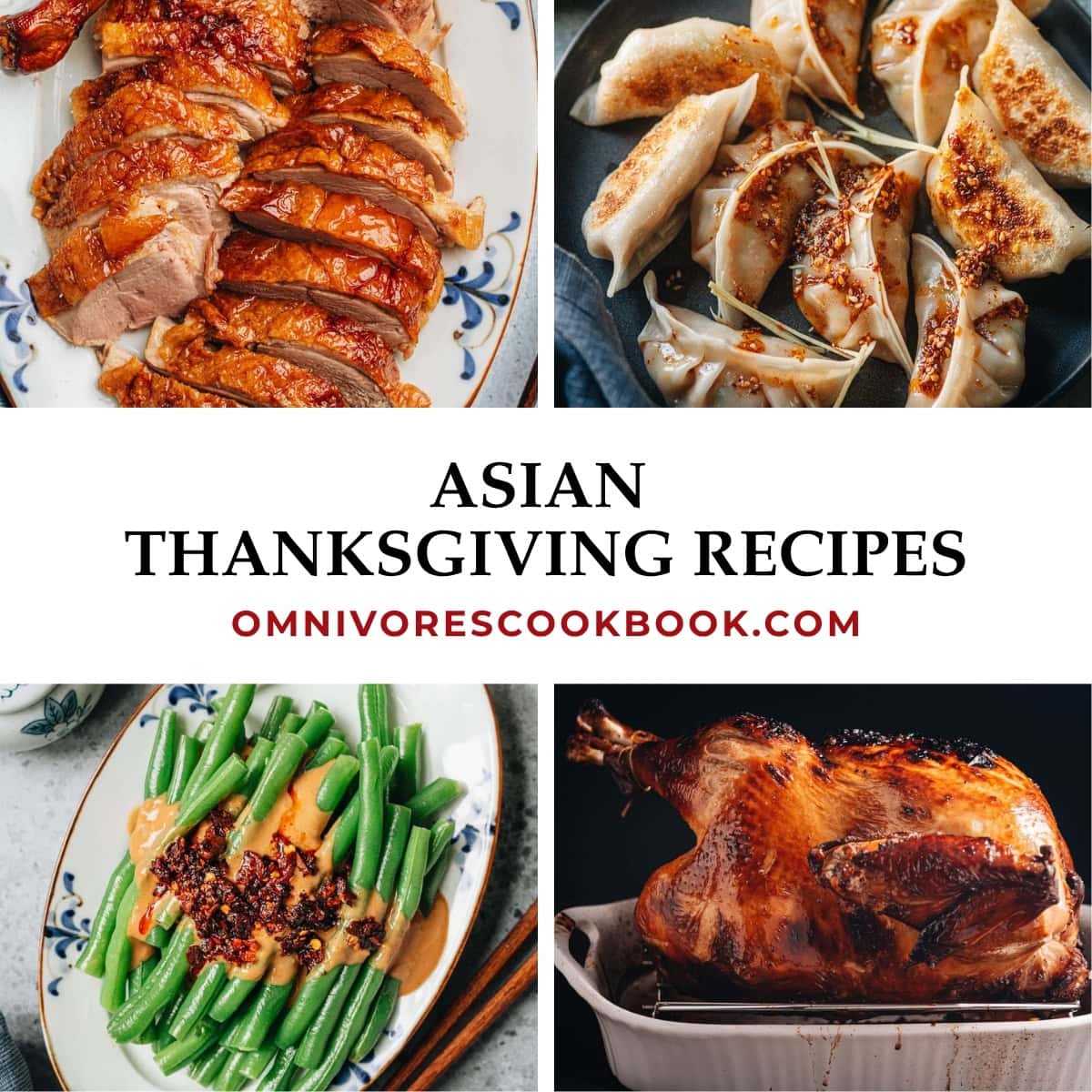 Asian Thanksgiving Recipes collage