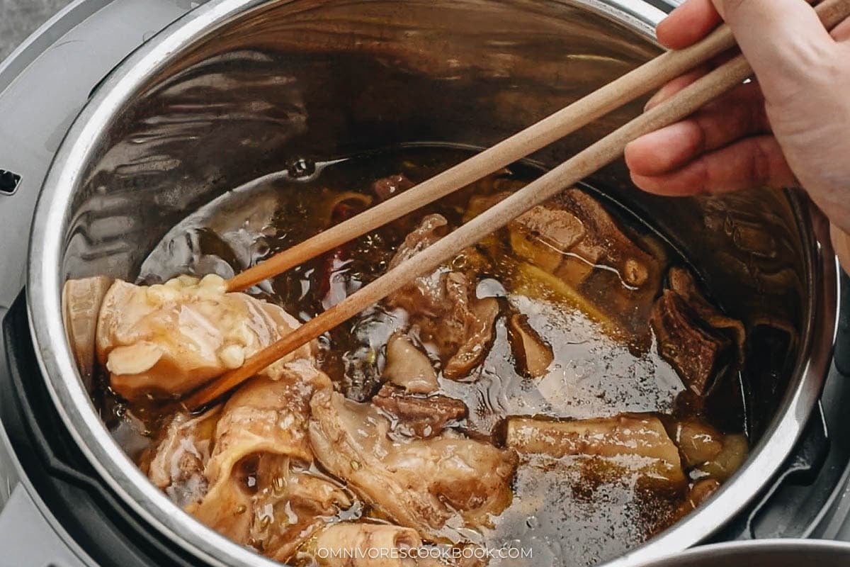 removing bones with chop sticks