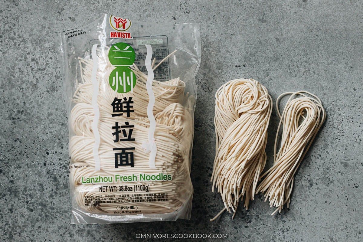 Fresh noodles in package