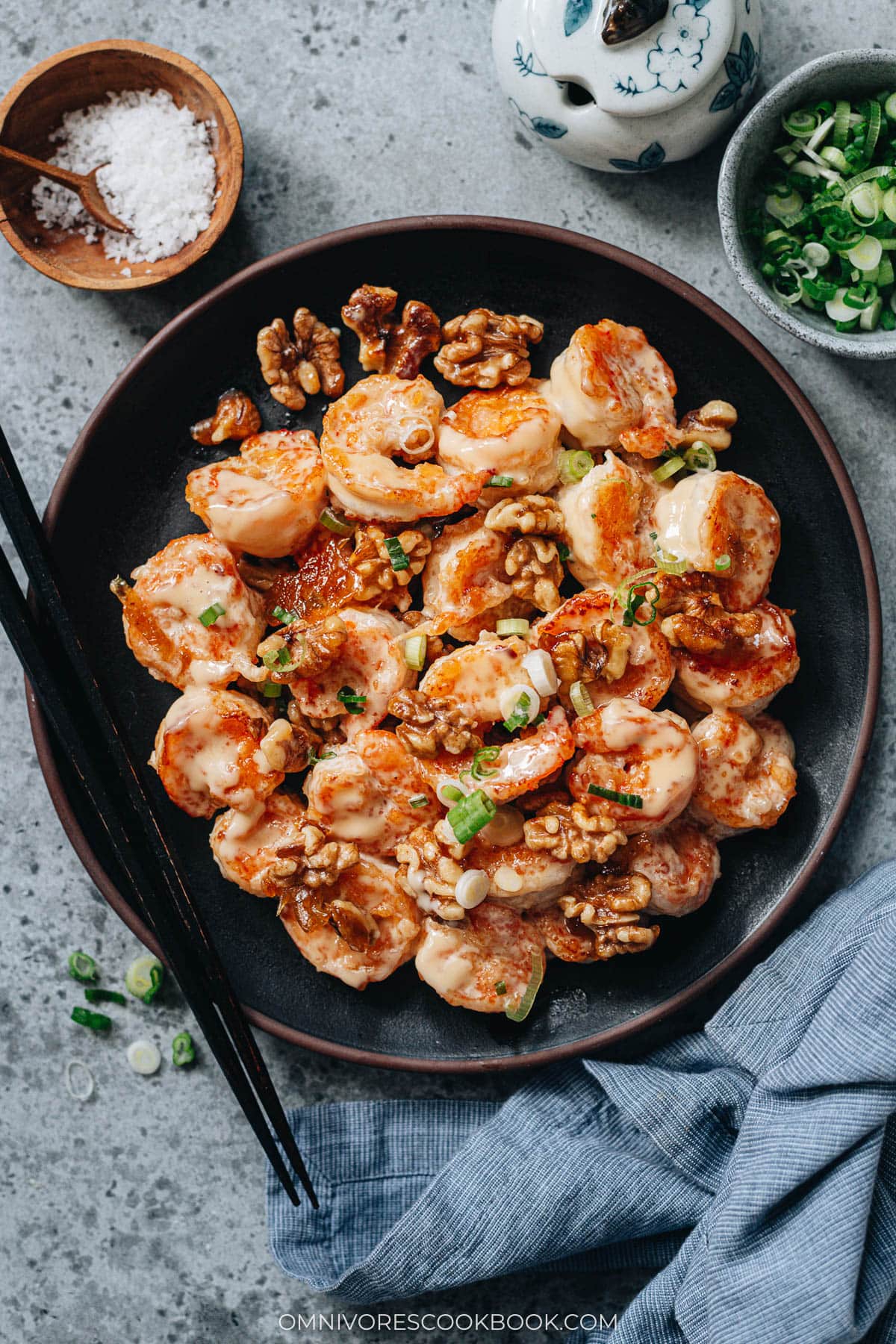 walnut shrimp plated 