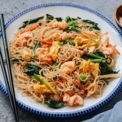 My shrimp mei fun is one of those simple noodle dishes that delivers maximum comfort and tastes even better than takeout. Tender shrimp, chewy rice vermicelli, crisp vegetables, and a savory soy-based seasoning come together in a quick stir fry that’s balanced, nutritious, and satisfying. Everything cooks in minutes, making it perfect for a weeknight.