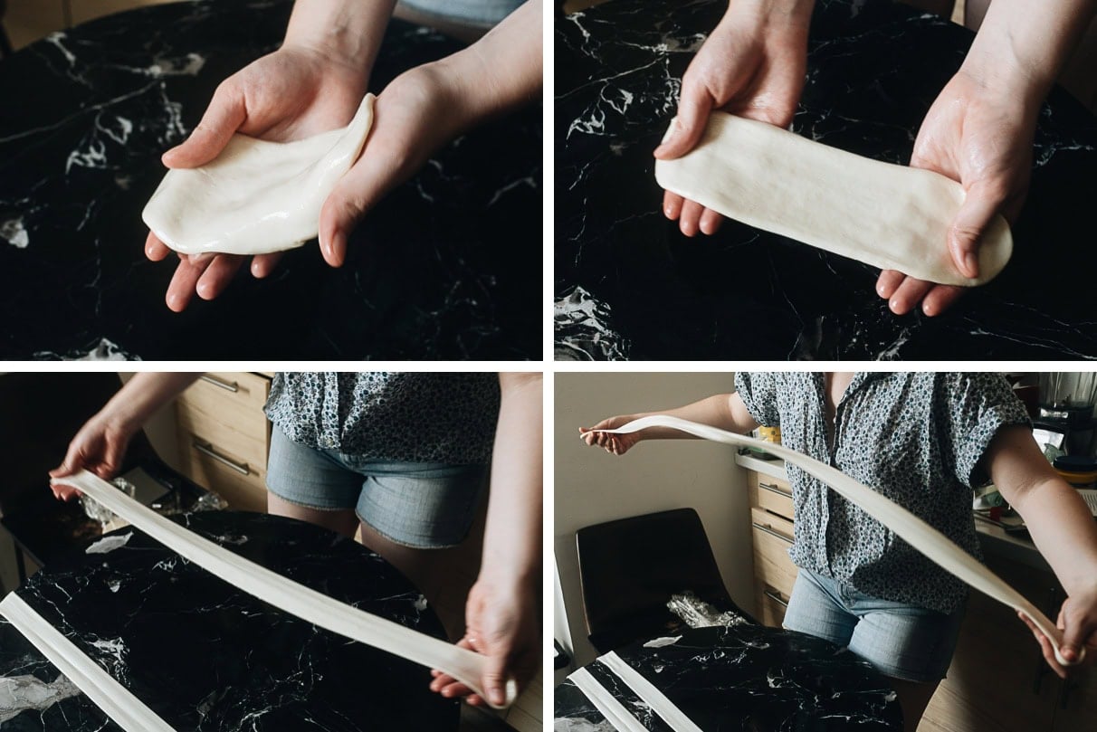 How to pull wide noodles