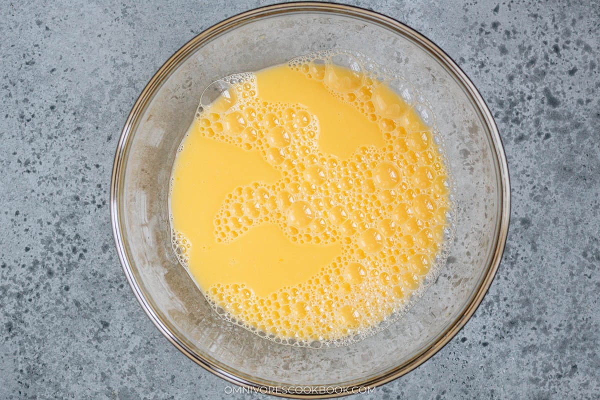 egg mixture in a bowl