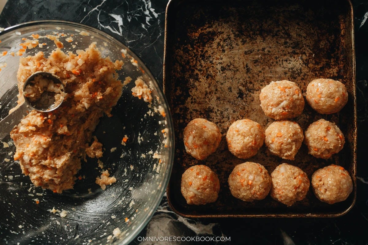 prepping the Meatballs