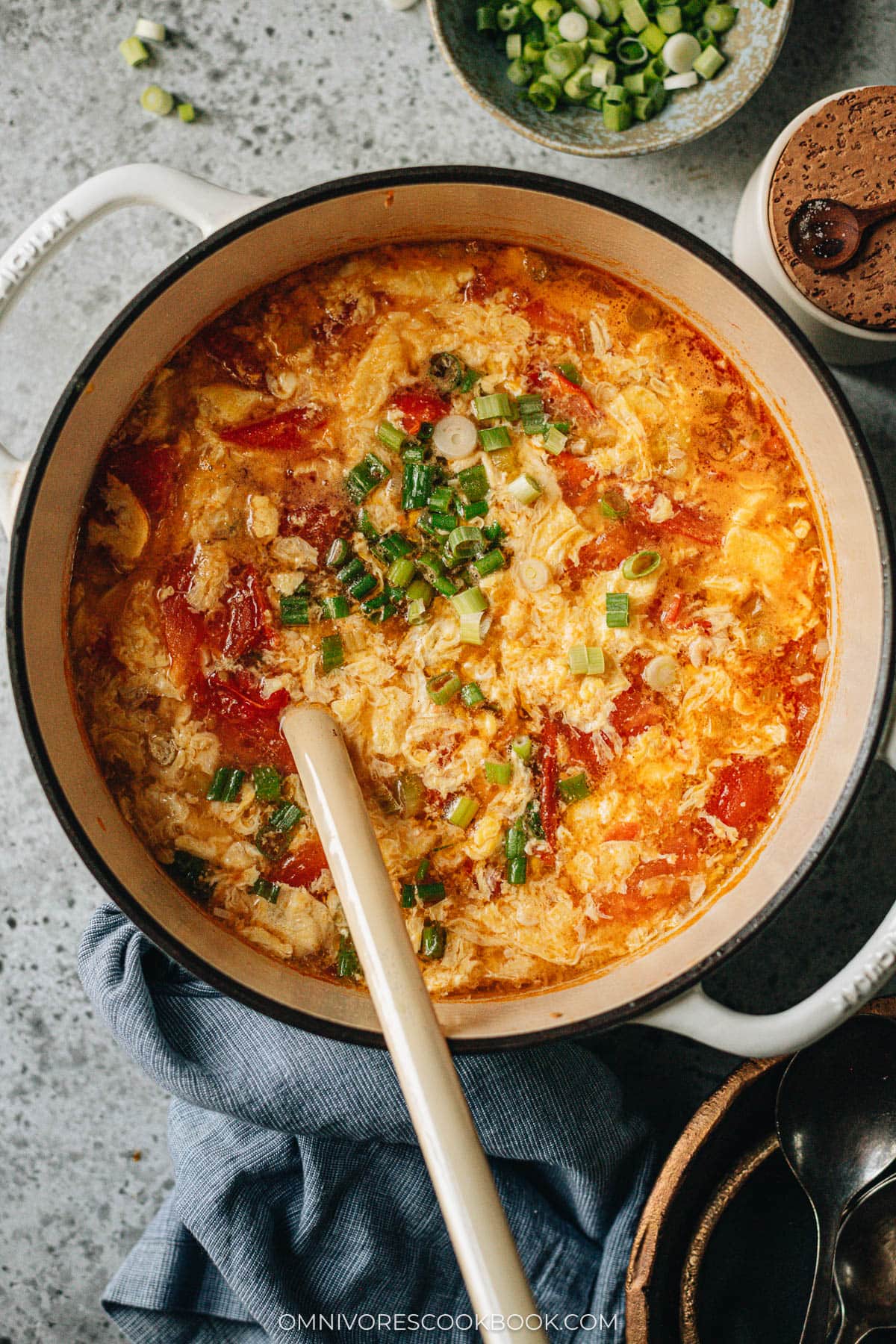 Tomato egg drop soup