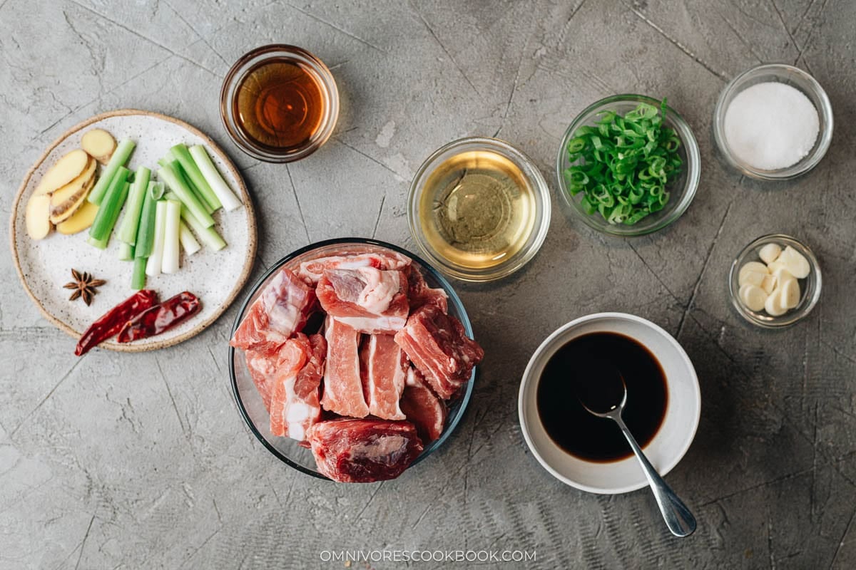 sweet and sour ribs recipe ingredients.