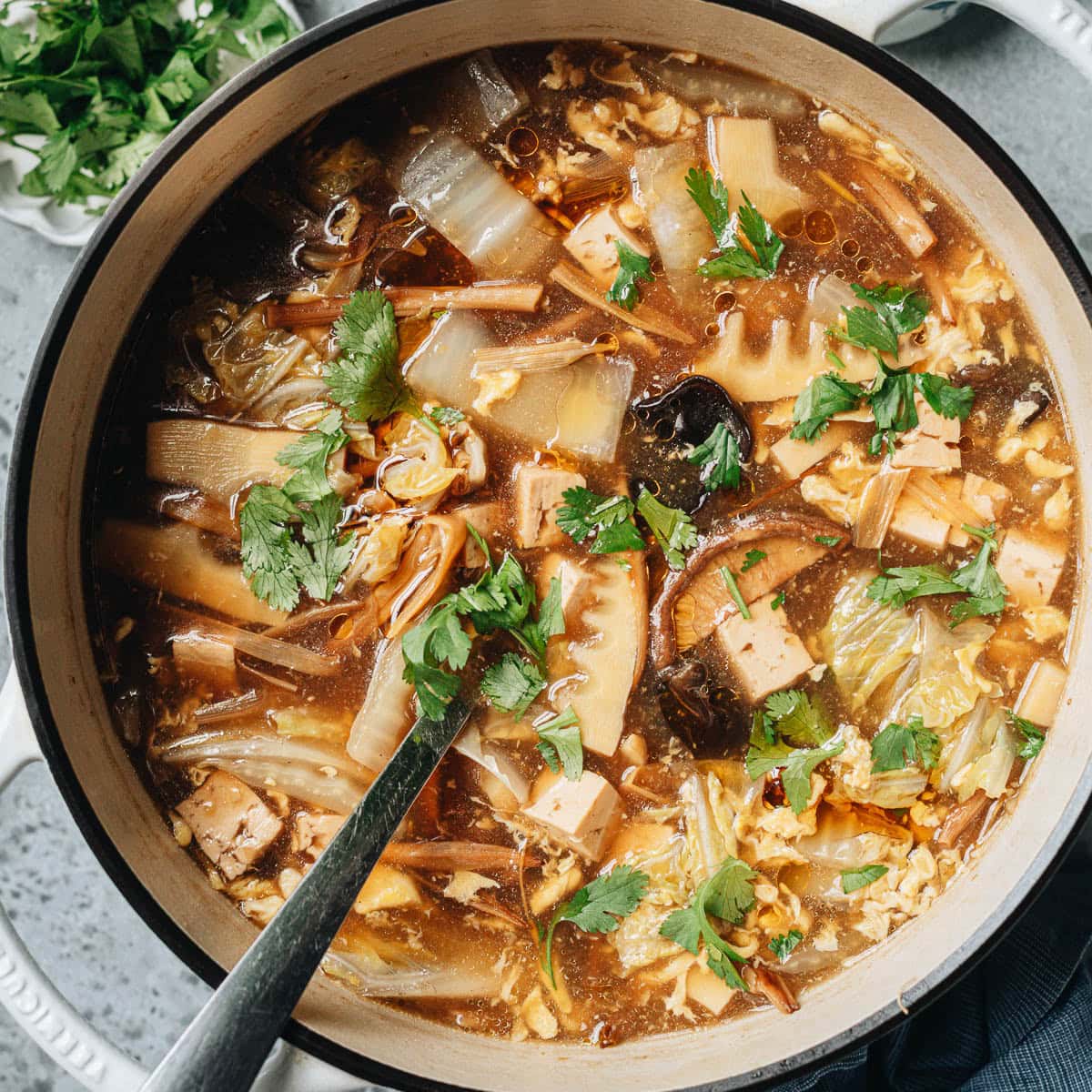 Vegetarian Hot and Sour Soup (素酸辣汤)