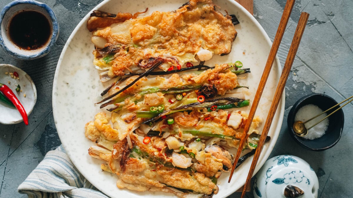Korean scallion pancakes