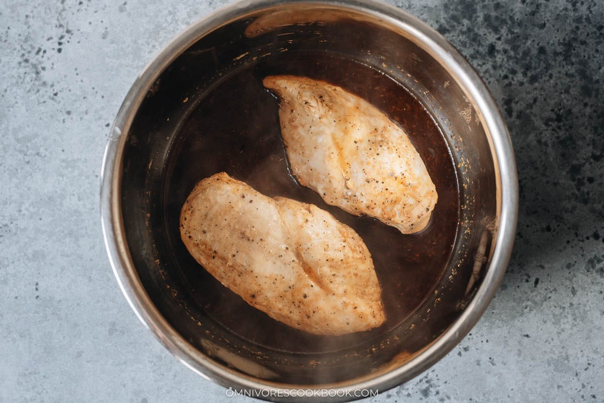 chicken breast once pressure is released