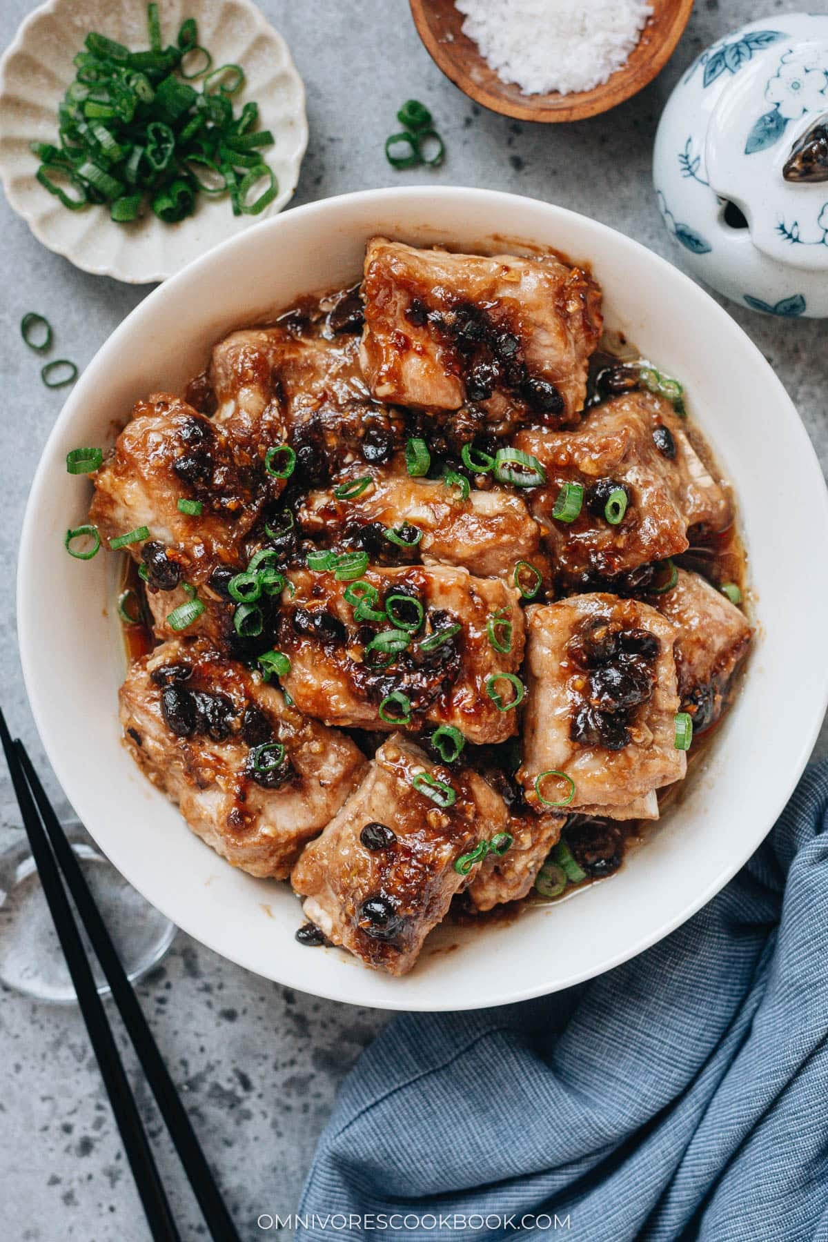 Steamed Ribs in Black Bean Sauce (豉汁蒸排骨) 