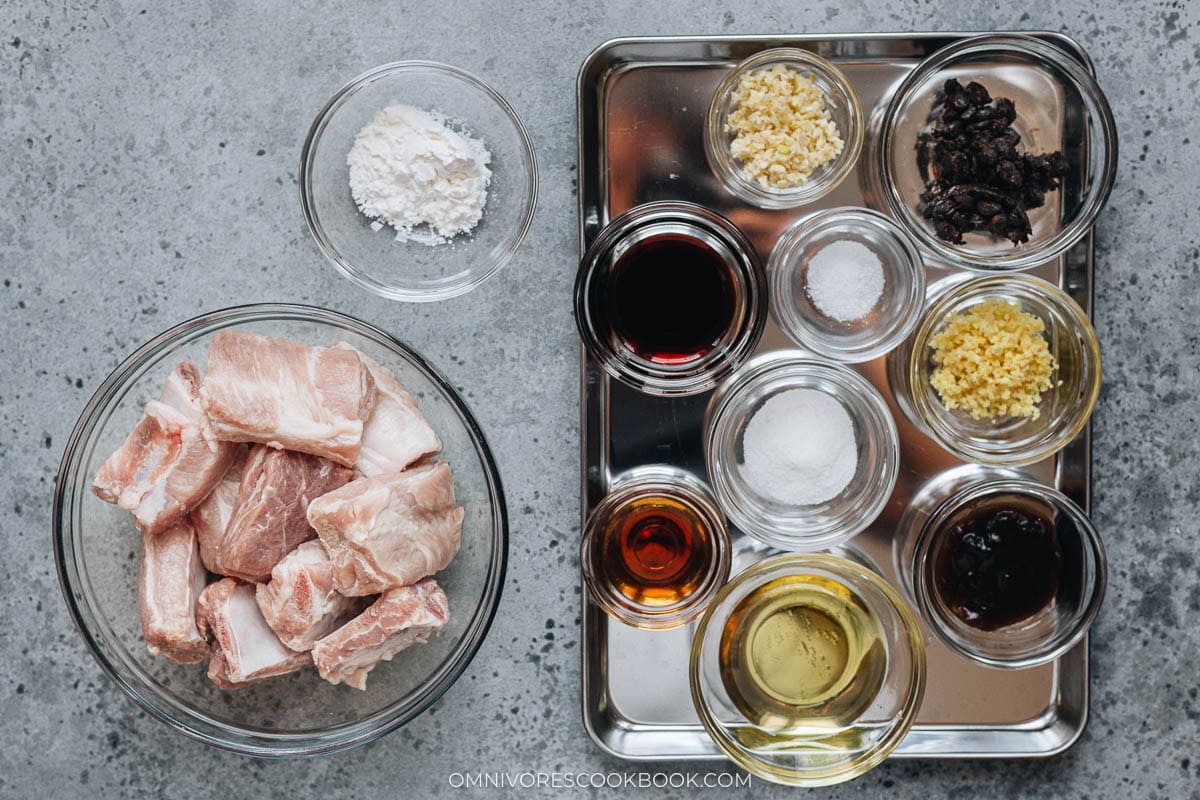 Steamed Ribs in Black Bean Sauce ingredients