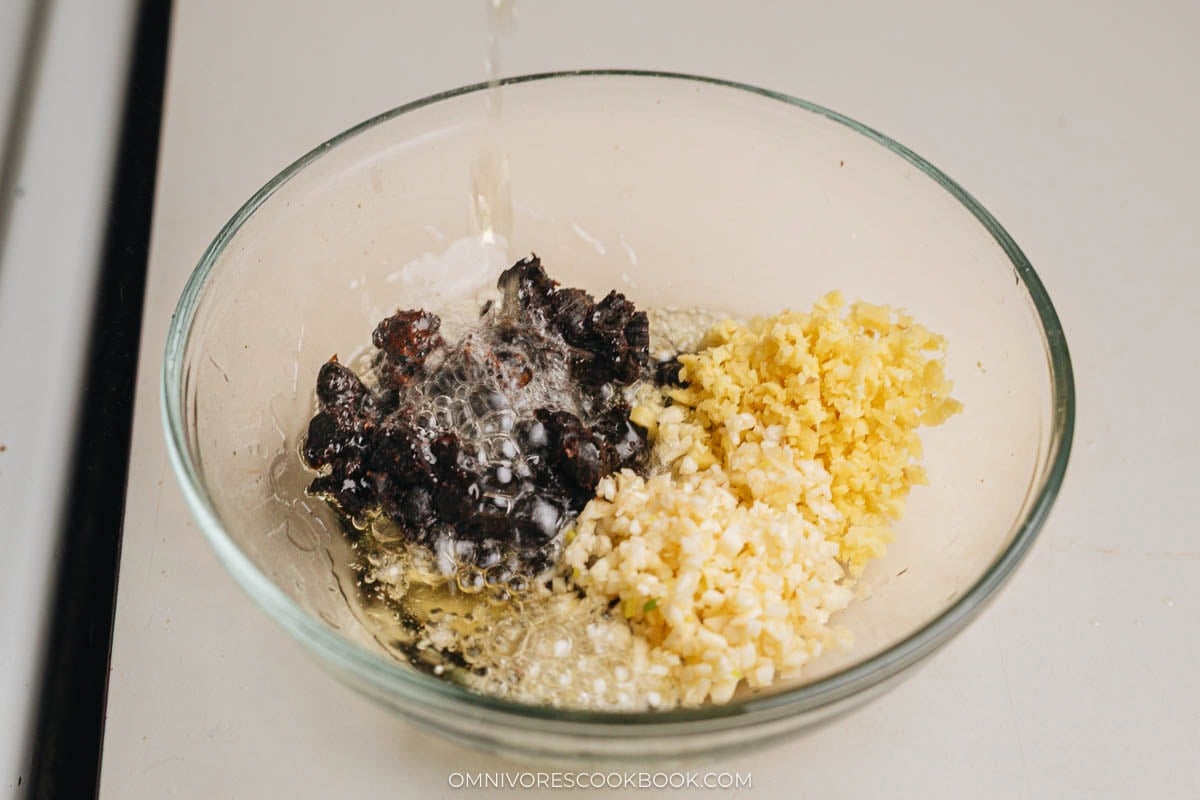black bean sauce in a bowl