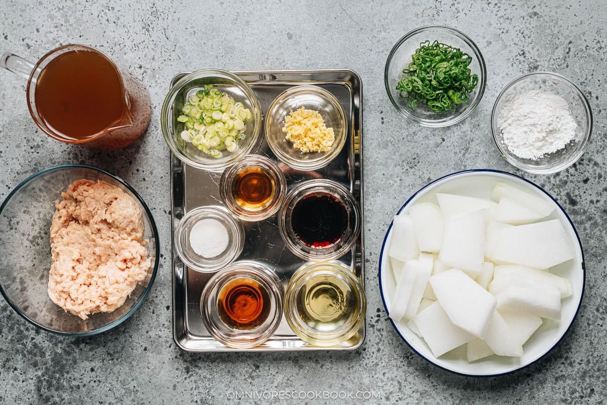 Ingredients laid out