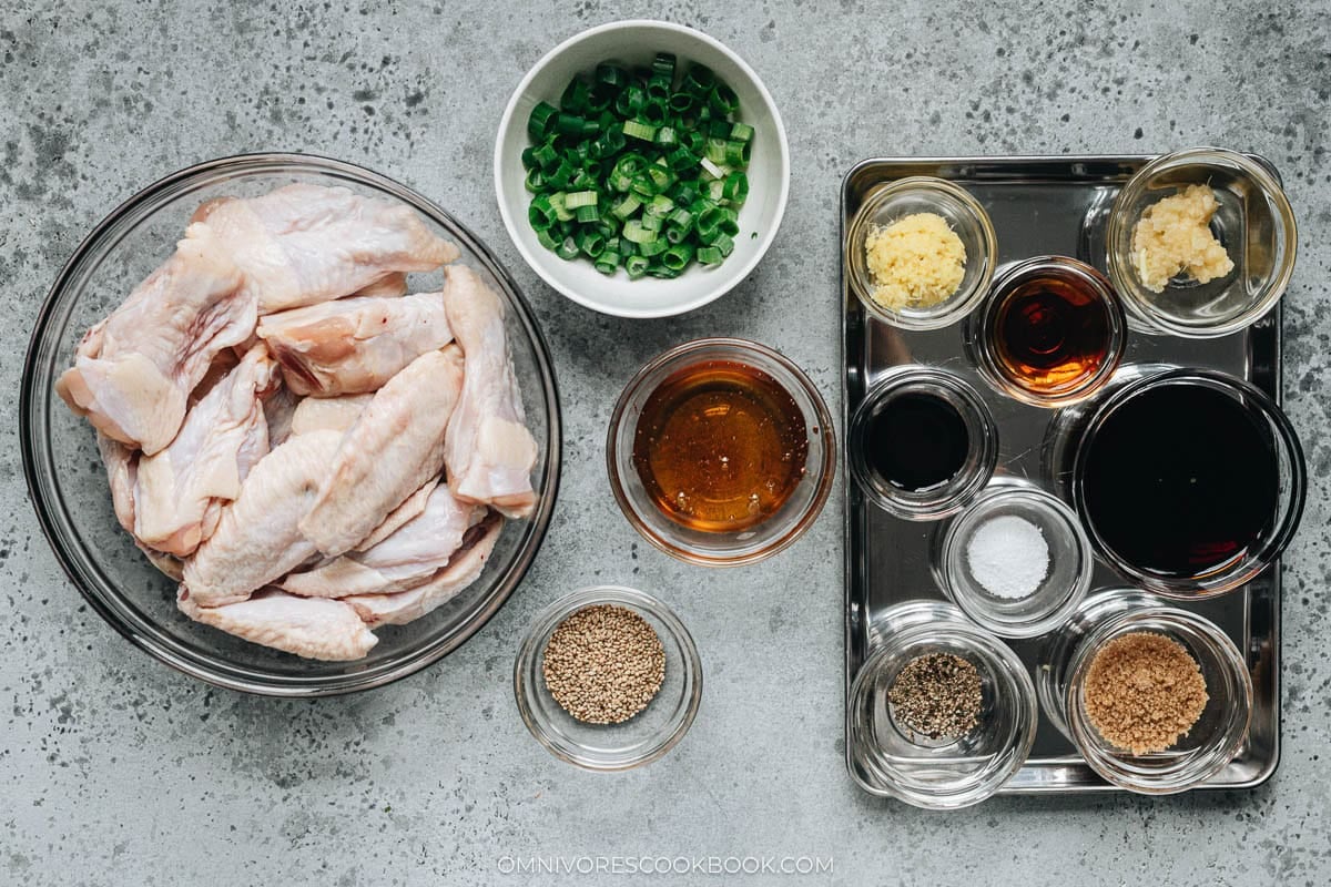 Chinese Honey Soy Chicken Wings ingredients